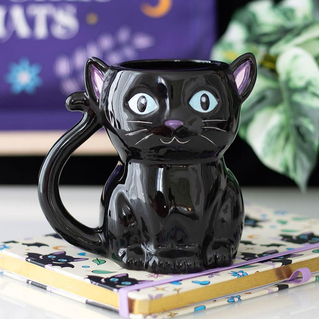 Cute and Creepy Gothic Black Cat Mug