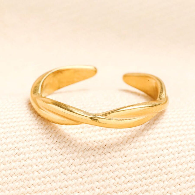 Gold Twist Toe Ring