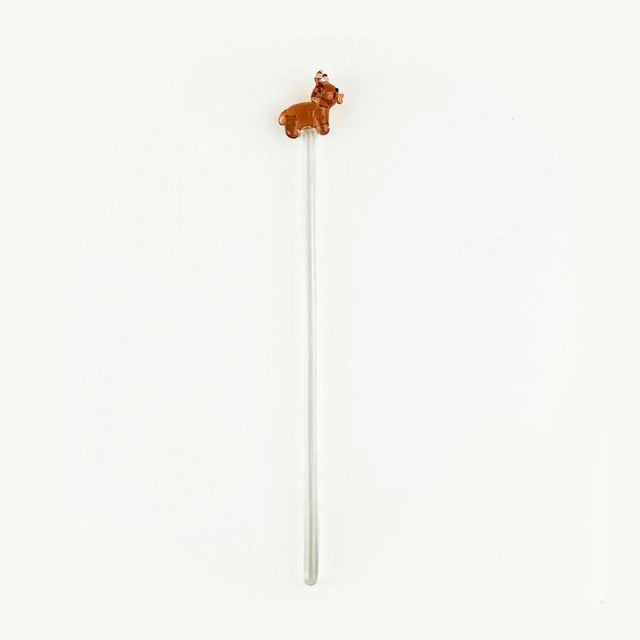 Highland Cow Glass Drink Stirrer