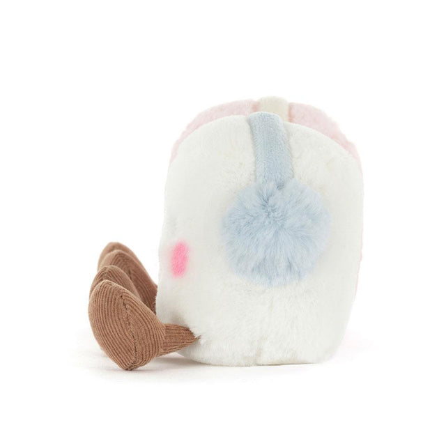 Jellycat Amuseables Toastie Pink and White Marshmallows Side Facing
