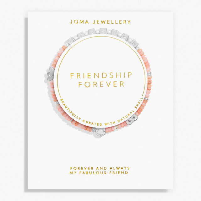 Joma Jewellery Friendship Forever Beaded Bracelet on Card