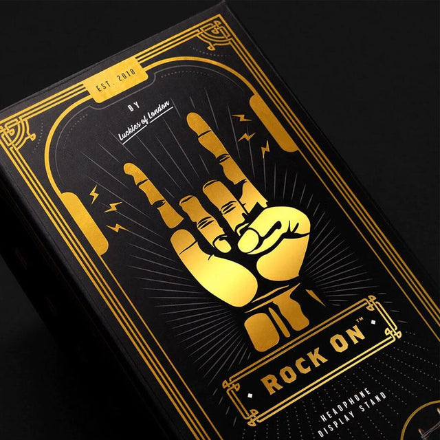 Rock On Headphones Stand in Gold