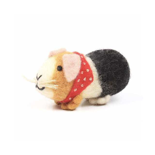 Gertrude the Guinea Pig Felt Decoration Close Up