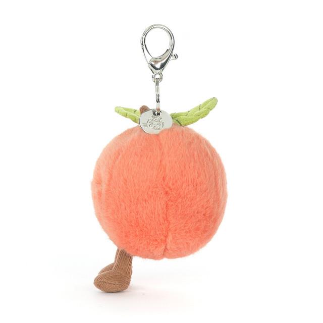 Jellycat Amuseables Peach Bag Charm Side Facing