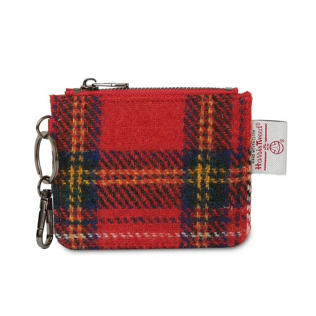 Islander Harris Tweed Royal Stewart Red Tartan ZIP Card Wallet