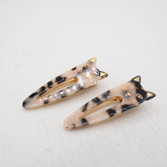 Cat Hair Clips Twin Pack Tortoiseshell