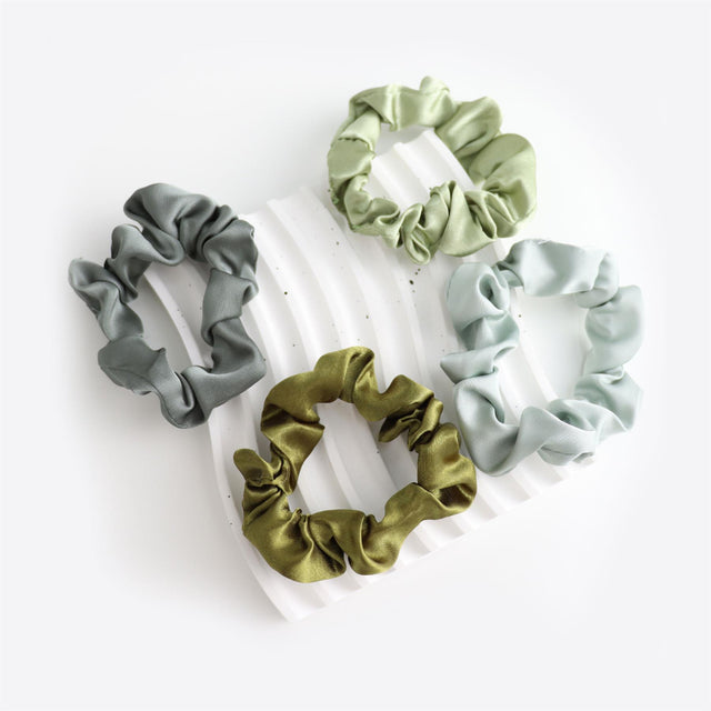 Green Scrunchies Set