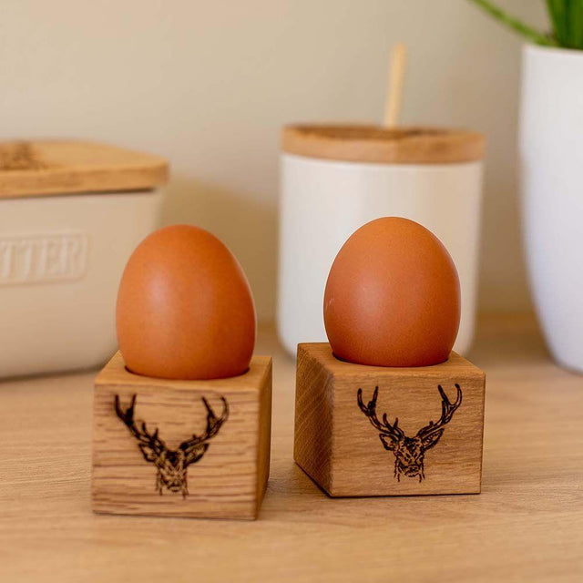 Stag Oak Egg Holder Set