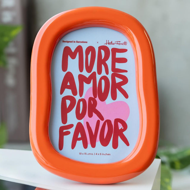 Orange Glossy Photo Frame