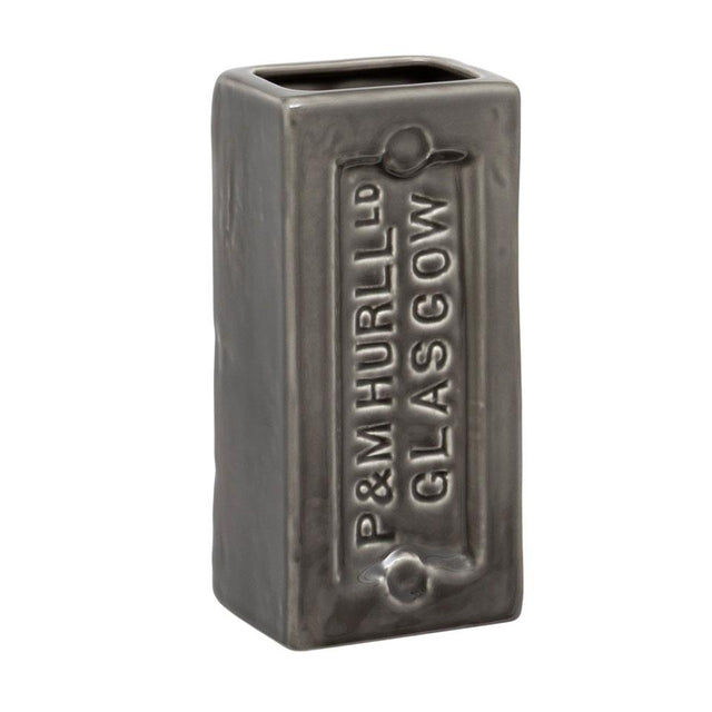 Grey Glasgow Brick Vase