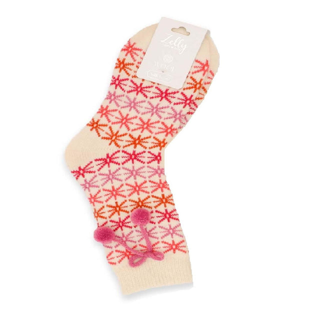 Pink and Red Star Women's Socks
