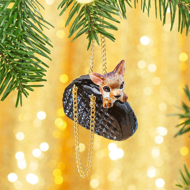 Chihuahua in a Handbag Bauble