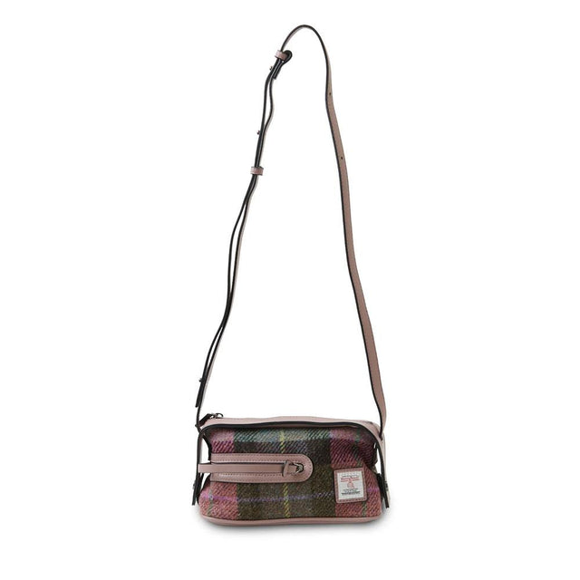 Pink and Green Tartan Harris Tweed Harley Crossbody Bag