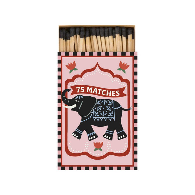 Black Elephant Matches Box