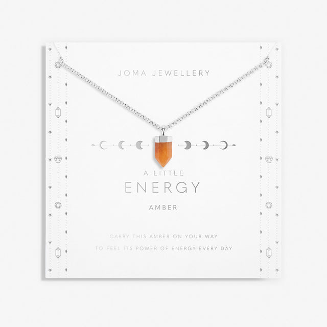 A Little Energy Amber Pendant Necklace