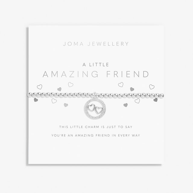 A Little Amazing Friend Heart Charm Children's Bracelet