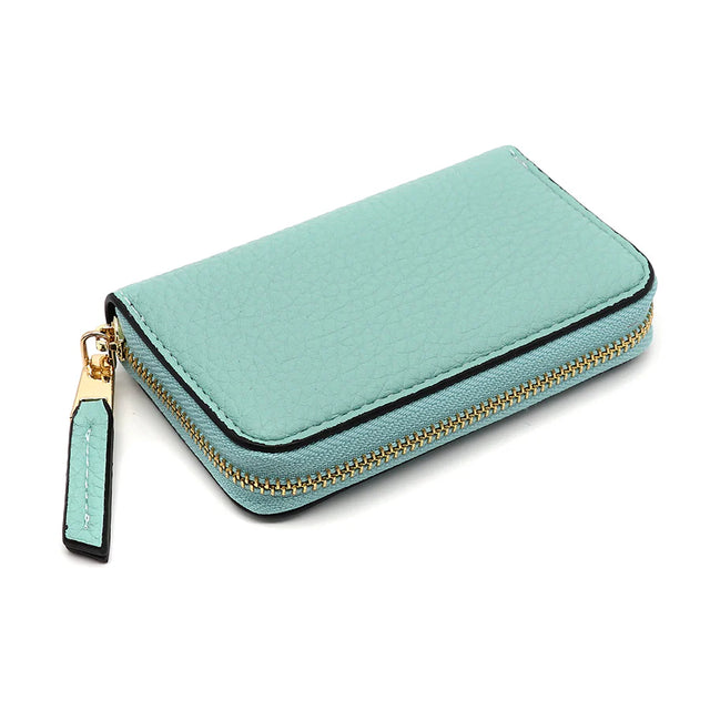 Pom Boutique Aqua Faux Leather Coin Purse