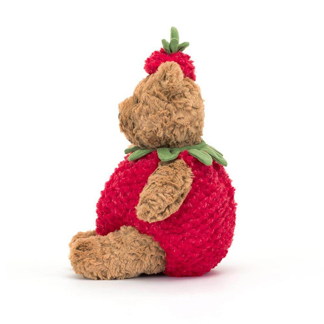 Jellycat Bartholomew Bear Strawberry Side View