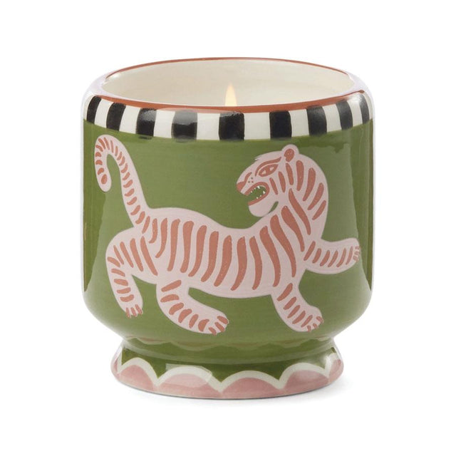 Black Cedar & Fig Tiger Ceramic Candle in Box