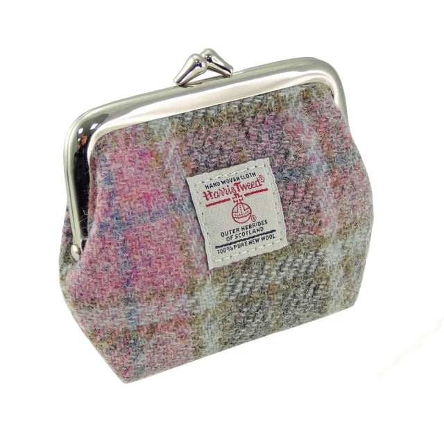 Soft Pink Buchanan Harris Tweed Eigg Clasp Purse