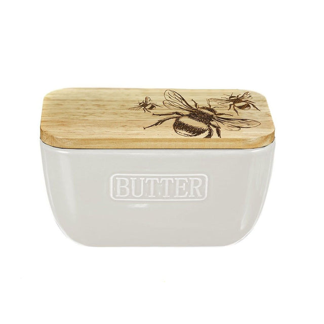 Selbrae House Bee White Butter Dish