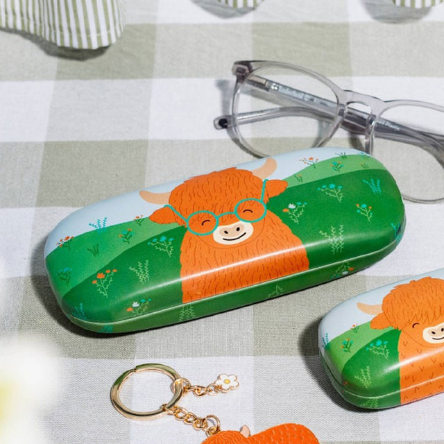 Highland Cow Glasses Case in Situ