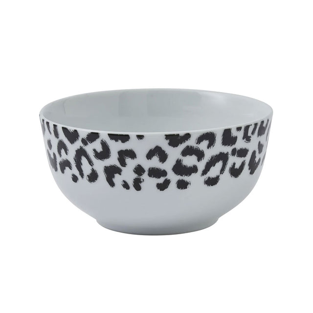 Feline Friends Cat Porcelain Bowl Leopard Spots