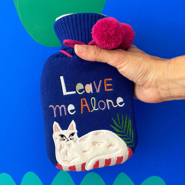 House of Disaster Leave Me Alone Catnip Hot Water Bottle
