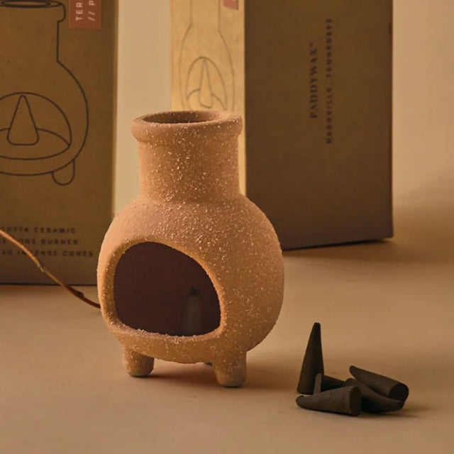 Chiminea Ceramic Incense Cone Holder