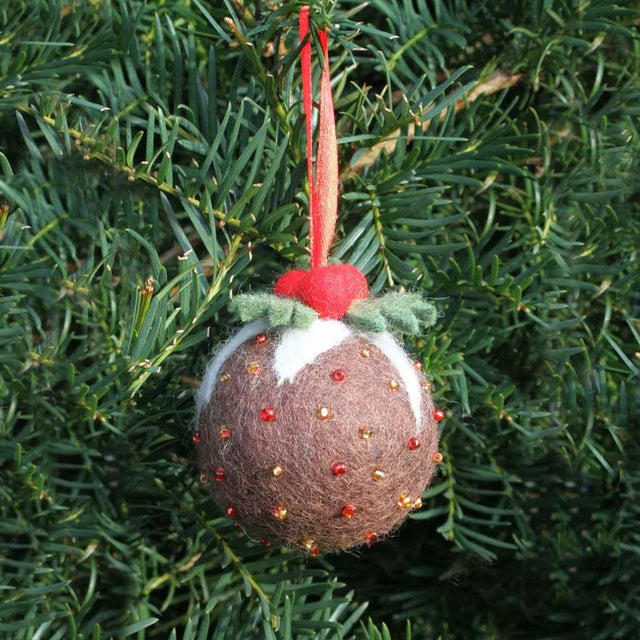 Christmas Pudding Felt Decoration Pachamama