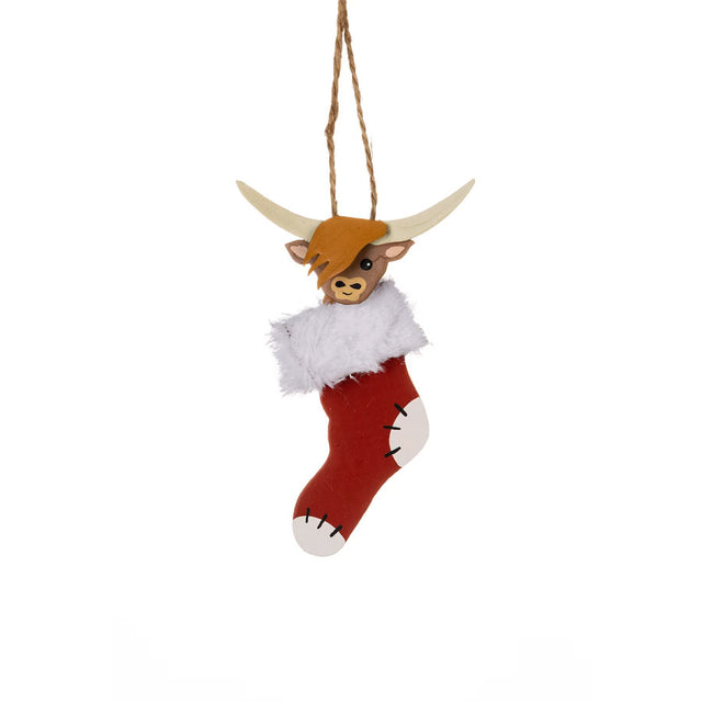 Coo in Stocking Hanging Decoration