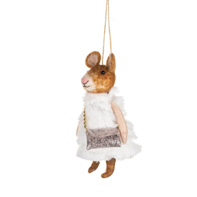Courtney The Handbag Mouse Felt Decoration