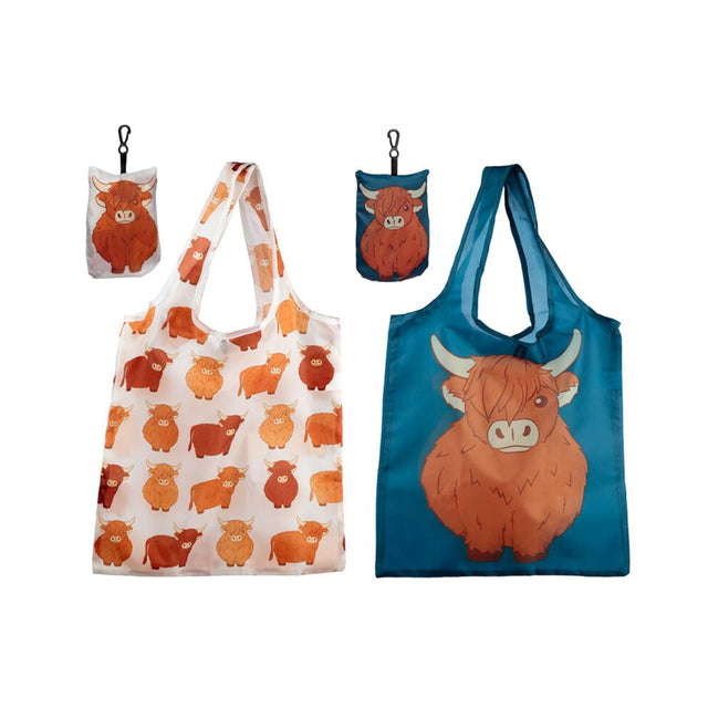 Highland Cow Foldable Shopping Bag - Assorted Designs
