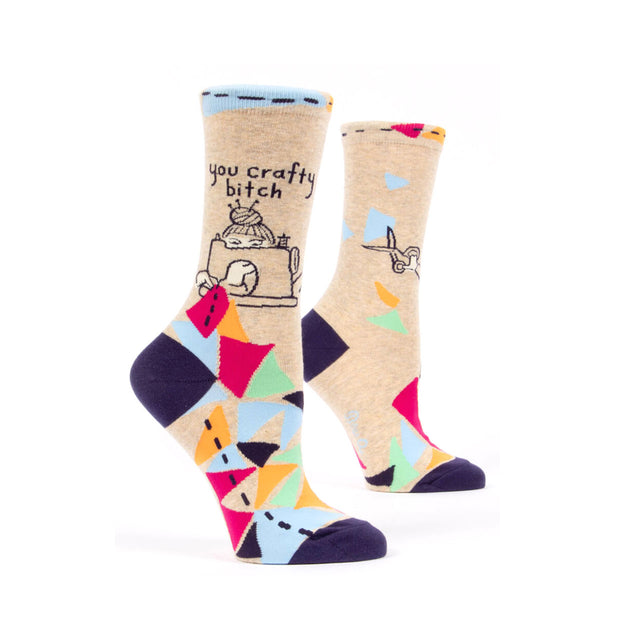 You Crafty Bitch Women's Crew Socks