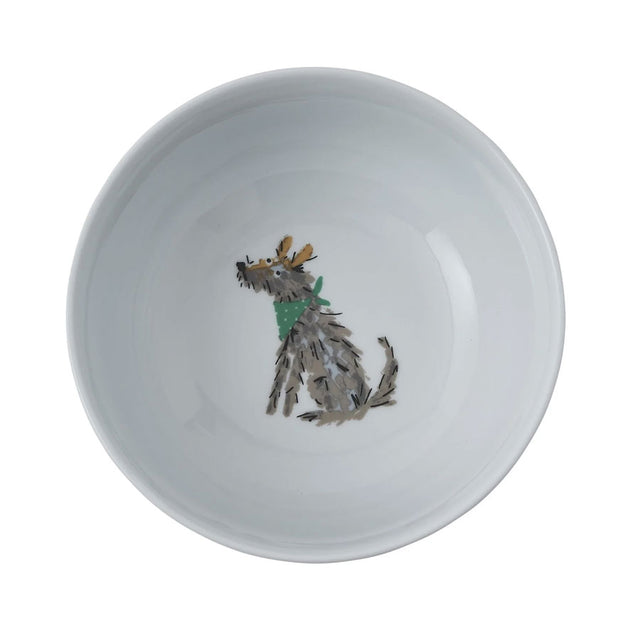 Dog Days Porcelain Bowl Inside View