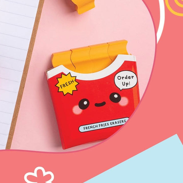 Foodiemals French Fries Shaped Eraser Set