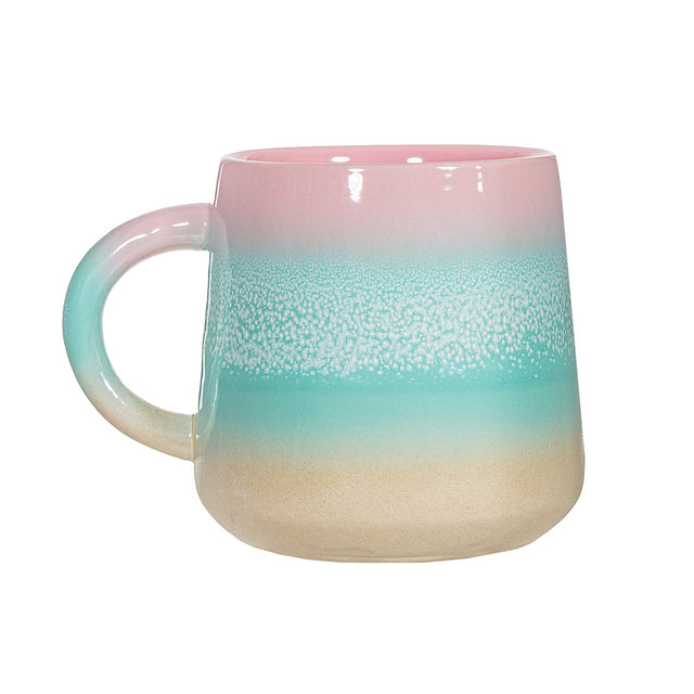Sass and Belle Pink and Green Pastel Ombre Mug