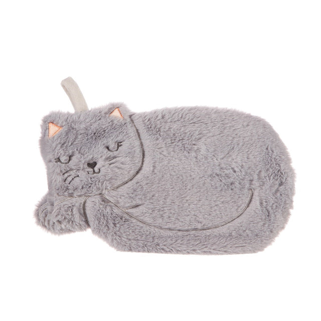 Grey Cat Hot Water Bottle Sass & Belle