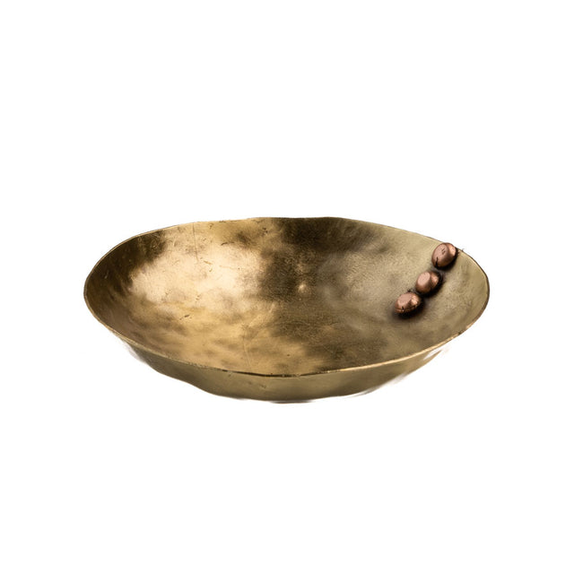 Shoeless Joe Small Hammered Brass Dish