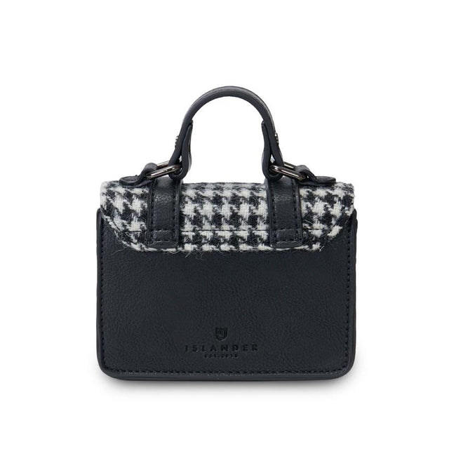 Islander Harris Tweed Wee Satchel in Black & White Houndstooth 2