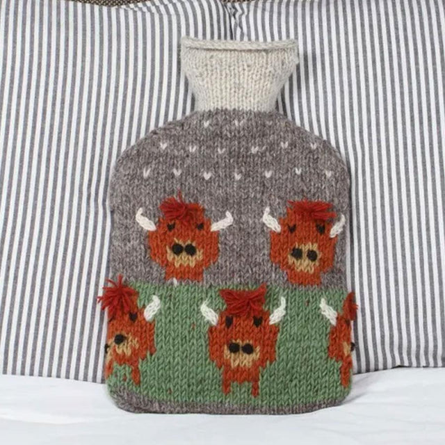 Herd of Highland Cow Hot Water Bottle Pachamama