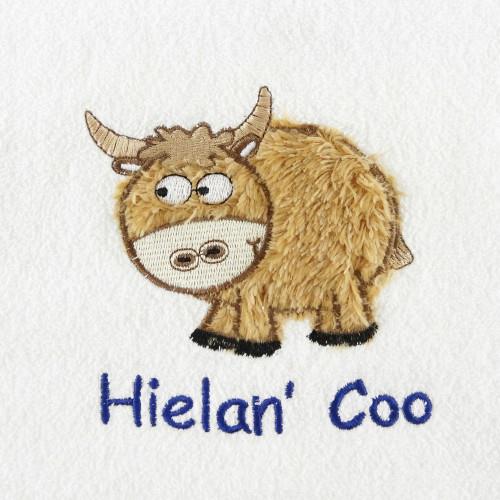 Hielan Coo Embroidered Baby Bib Glen Appin
