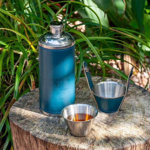 Spirit of Adventure Hunter Hip Flask with Cups