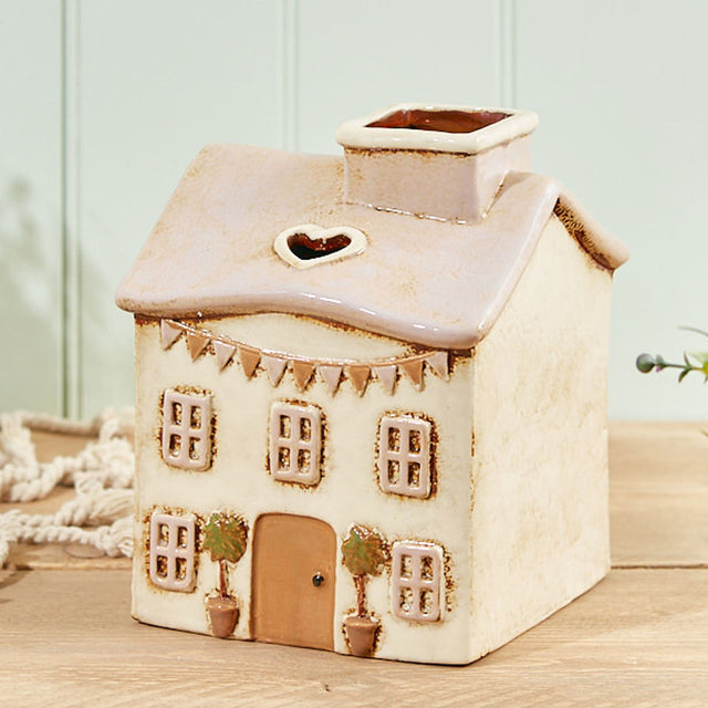 House Embossed with Trees Tissue Holder