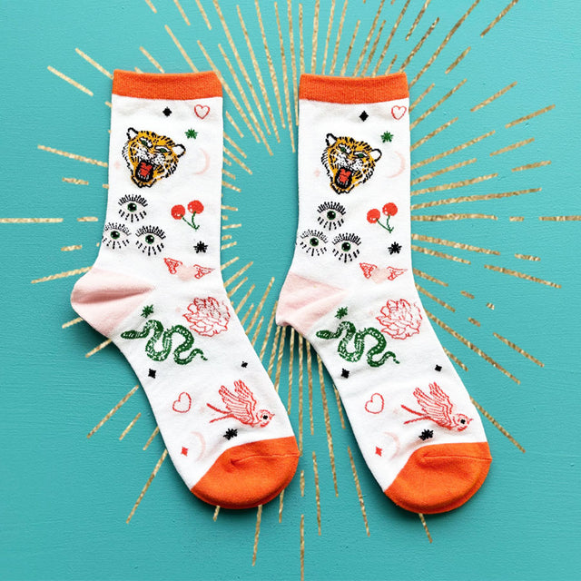 House of Disaster Inked Tiger Women's Socks