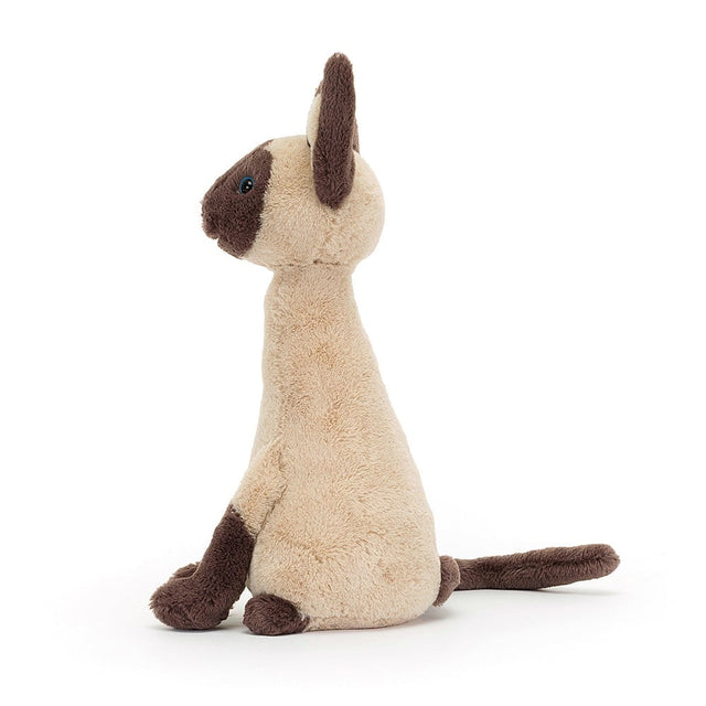 Side view of Jellycat Siamese Cat Soft Toy
