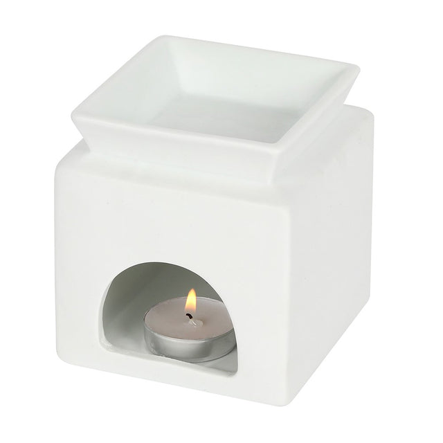 White Love Cut Out Heart Ceramic Oil Burner