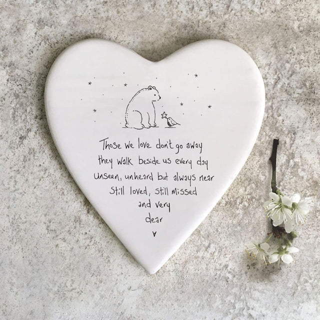 Those we Love Don't go Away Heart Coaster