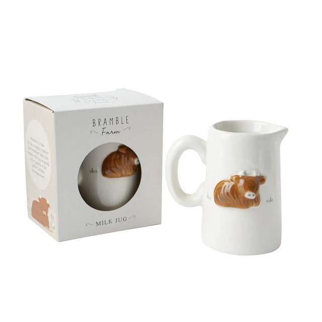 Bramble Farm Highland Cow Milk Jug with Gift Box