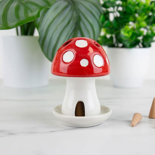 Mushroom House Incense Burner